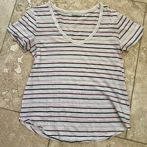 Abercrombie V-neck tee, super soft, stripped